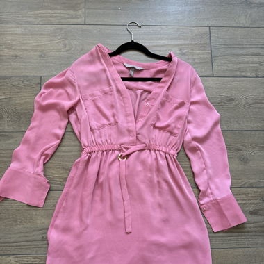 Langarm Kleid Pink