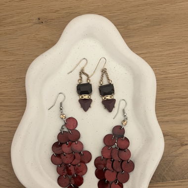 Ohrringe weinrot
