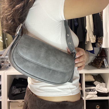 Grey shoulder bag