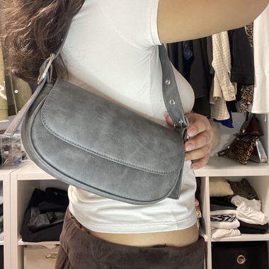 Grey shoulder bag