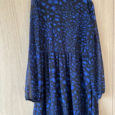 NA-KD dress, blue-black print, size 38