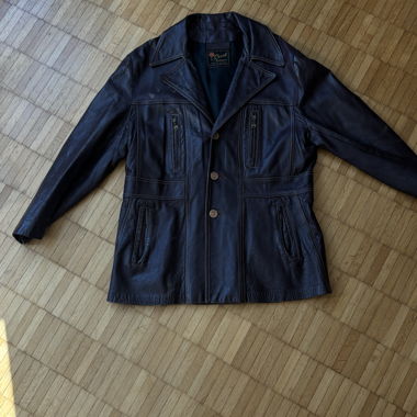 Brown leather jacket
