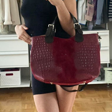 funky kroko look handtasche