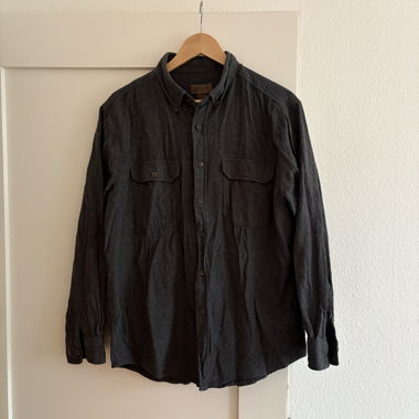 Chemise en flanelle vintage gris foncé