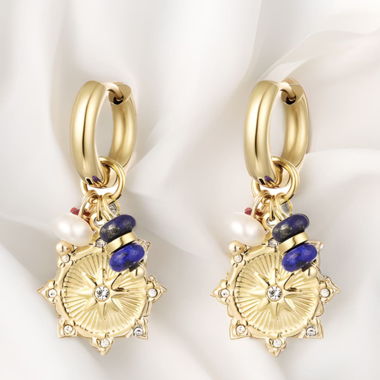 Radiant Pearl Charm Earrings