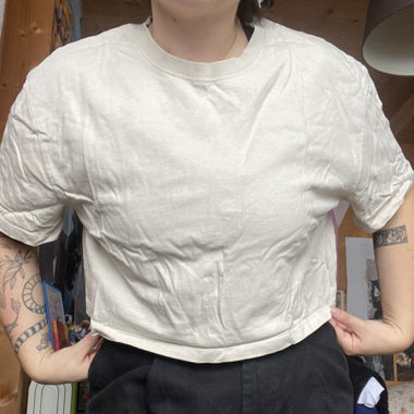 stradivarius crop t-shirt