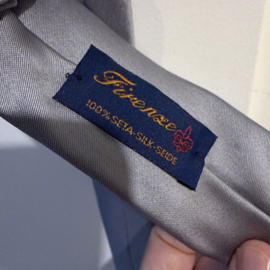 Slim grey tie