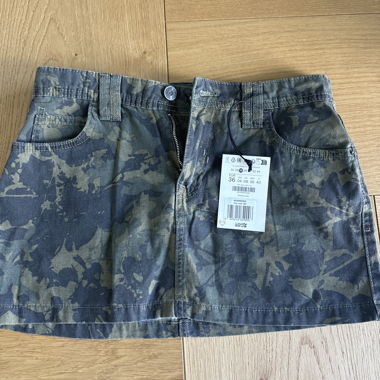 Camouflage Denim Skirt