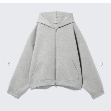 Weekday Scuba Zip Hoodie grey