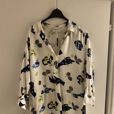 Silky shirt dress