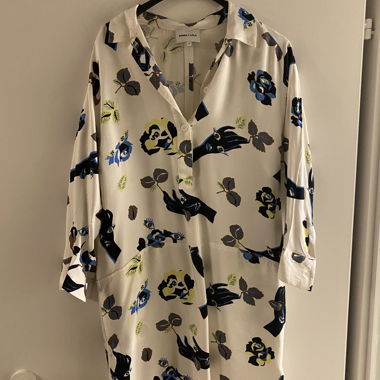 Silky shirt dress