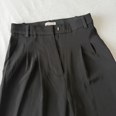 Black Wide-Leg Suit Trousers