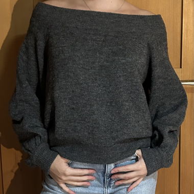 Off shoulder Strickpullover