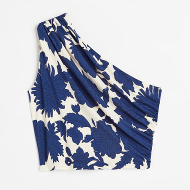 Top bleu et blanc