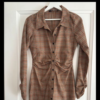 Chic Zara Plaid Dress, Size M