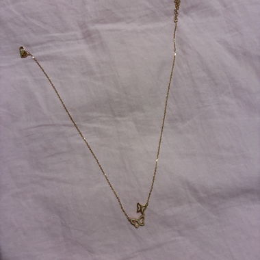 Collier papillon doré