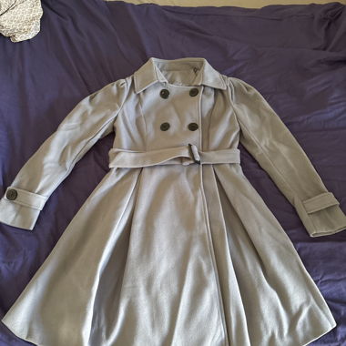 Blue/Gray belted coat
