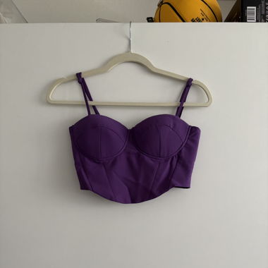 top corsetto viola