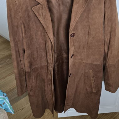 Cappotto lungo in camoscio marrone C&A taglia 38
