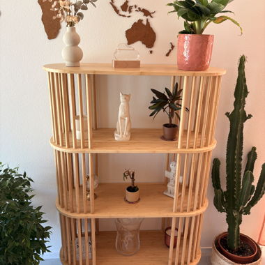 Etagere en bois bambou