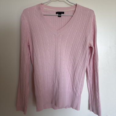 Pull rose en maille