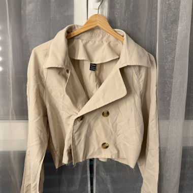 Beige SHEIN Short Trench Coat