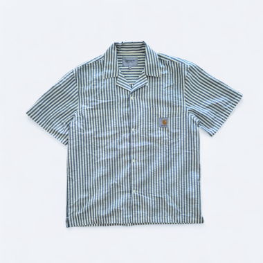 Carhartt striped shirt blue/white M