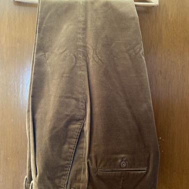 Pantalon en velours côtelé brun Brioni