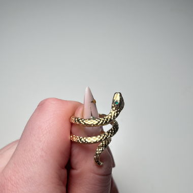 Gold snake wrap ring