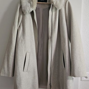 Vero Moda Mantel mit Kunstfellkragen