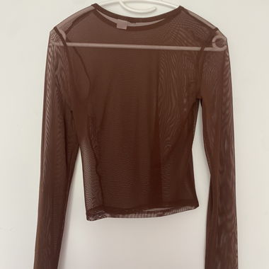 Longsleeve trasparente marrone