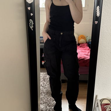Black cargo pants