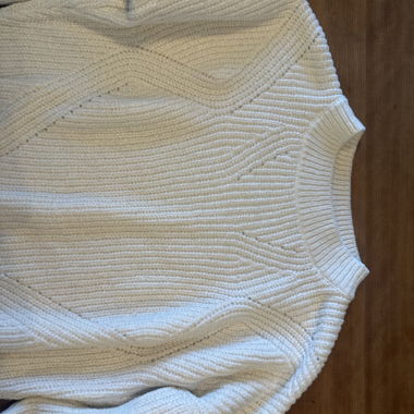 White knit sweater