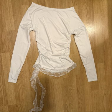 Off-Shoulder Long-Sleeve Shirt