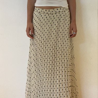 Jupe longue plissée à pois de Vero Moda