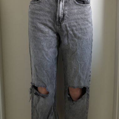Grey Jeans with Holes