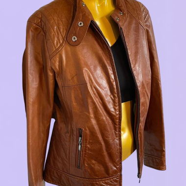 Braune Lederjacke