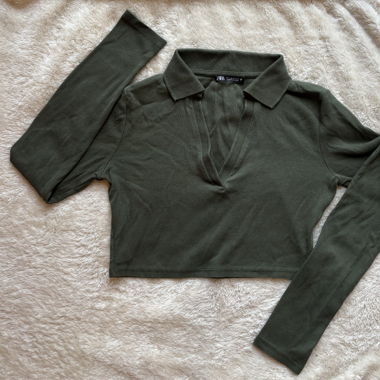 Crop top à manches longues 