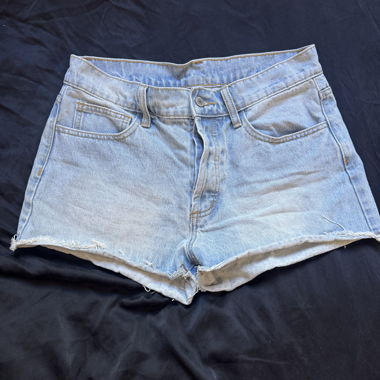 Shorts en jean délavage clair