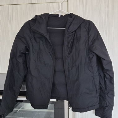 Muji down jacket with hood