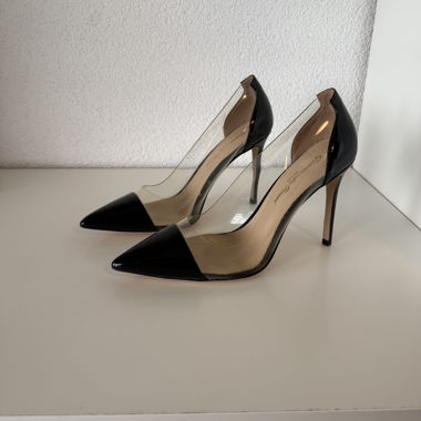 Gianvito Rossi Plexi leather and PVC pumps