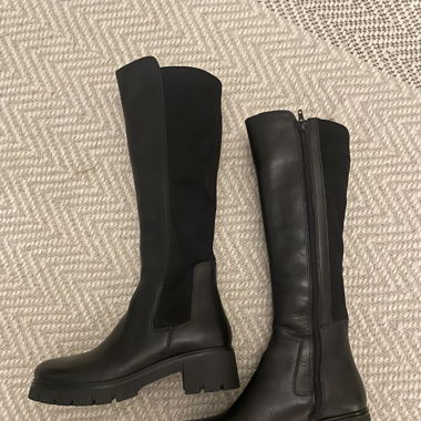 Schwarze Leder-Stiefel 5th Avenue Gr.40 ungetragen