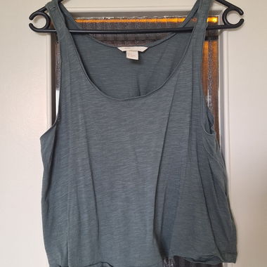 Khaki Tank Top / Crop Top