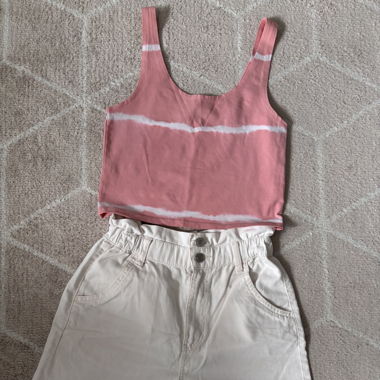 Mom short high waist  top