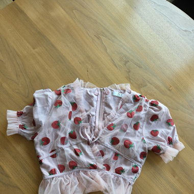 cute glittery strawberry top