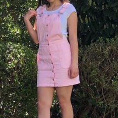 New Look Pink Pinafore Dress