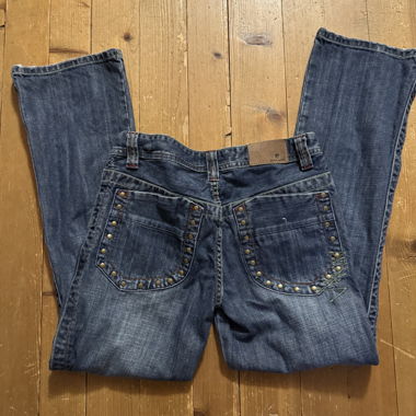 Dark Blue Jeans, flared jeans 