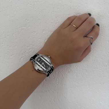 Montre Michael Kors à bracelet tissu noir