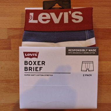 Levi's Boxer blau gestreift/grau 2er-Pack