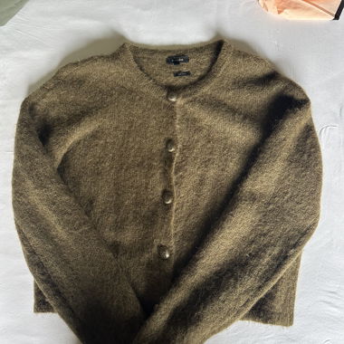 Cardigan in mohair Massimo Dutti kaki M